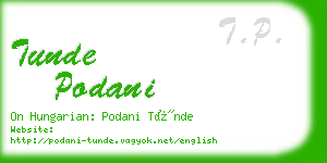 tunde podani business card